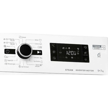 Masina de spalat rufe cu uscator Whirlpool FWDG 971682 WBV EE N, 1600 RPM, 9 kg spalare, 7 kg uscare, Clasa D, (clasificare energetica veche Clasa A)