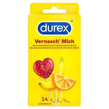Prezervative Durex cu aroma de fructe, 14 Buc Prezervative Durex cu aroma de fructe, 14 Buc