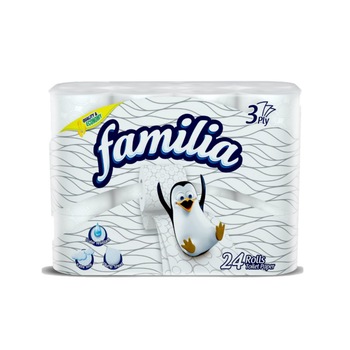 Hartie Igienica FAMILIA, 3 Straturi, 24 Role/Bax Hartie Igienica FAMILIA, 3 Straturi, 24 Role/Bax