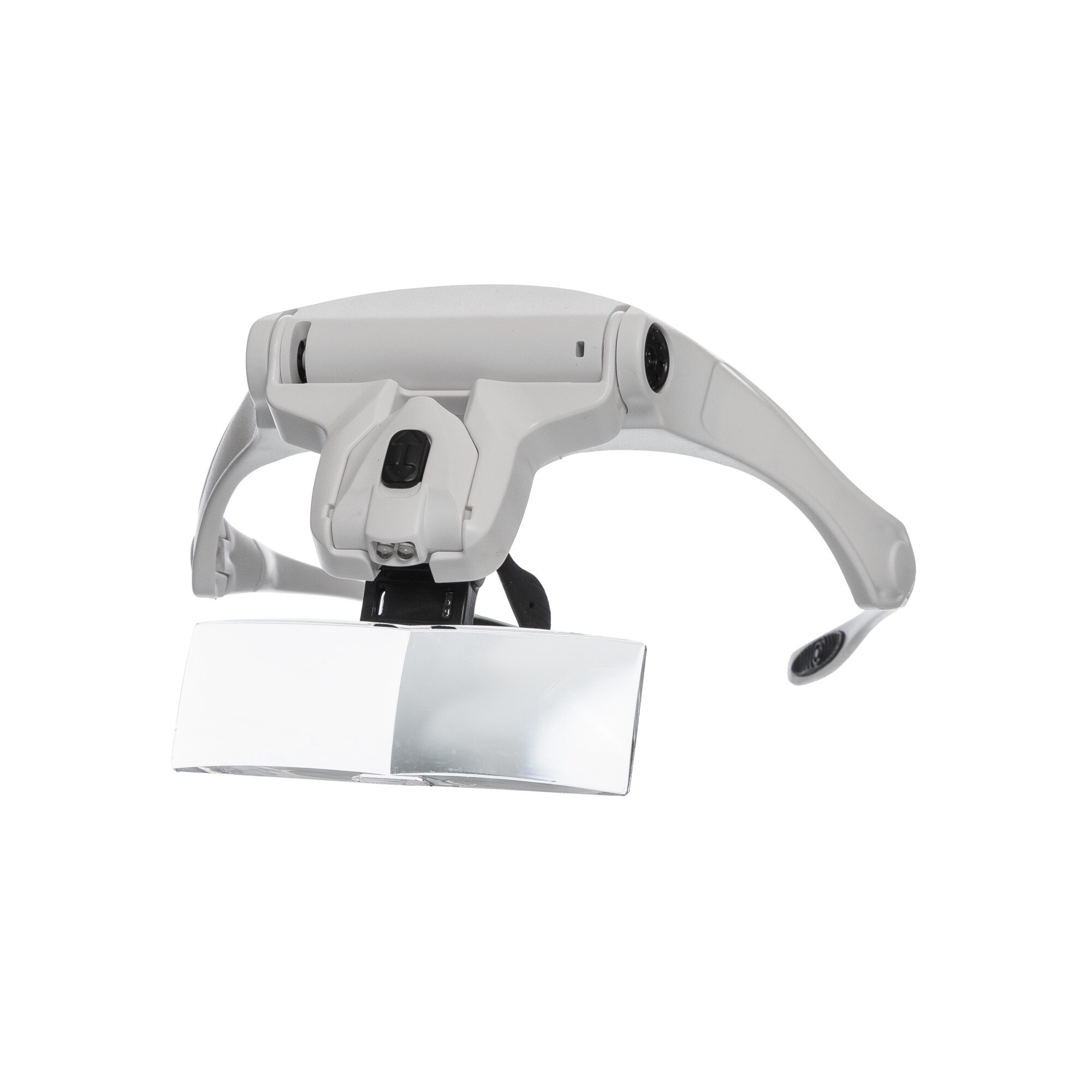 Ochelari cu lupa si lumina LED, lentila dubla, banderola reglabila 250 - 450 mm