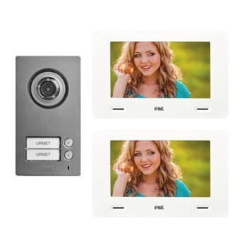 Kit videointerfon, pentru 2 familii, 2 posturi de interior video CxModo, 7 inch, post de exterior Mikra2, 1722/96 Urmet Kit videointerfon, pentru 2 familii, 2 posturi de interior video CxModo, 7 inch, post de exterior Mikra2, 1722/96 Urmet