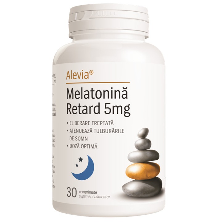 Supliment alimentar Melatonina Retard 5 mg, 30 comprimate