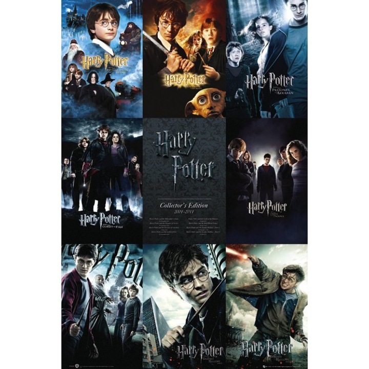 Harry Potter Collection Poszter, 61x91.5cm, Fekete