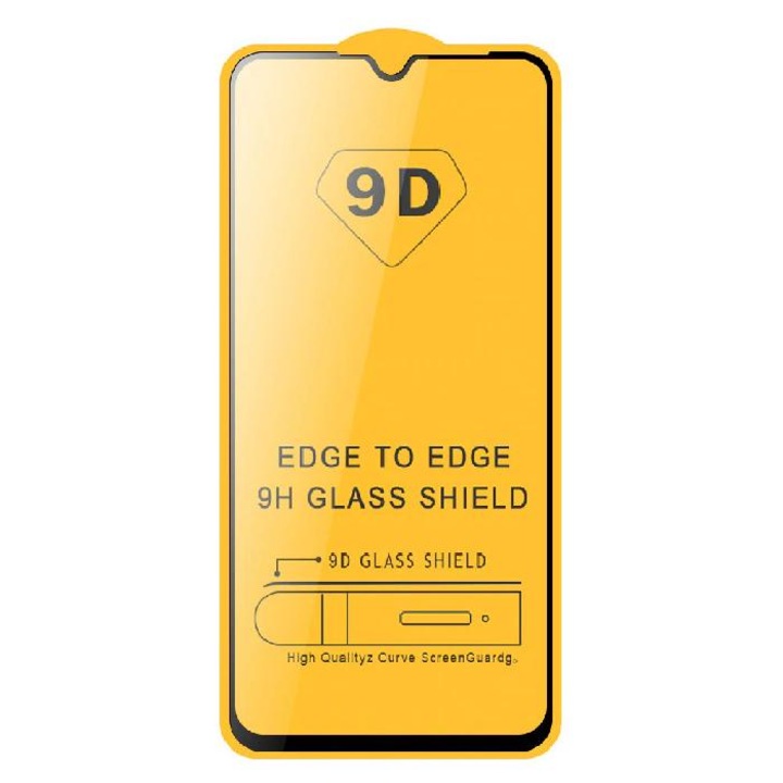 Стъклен протектор за дисплей MBX 9D Paper Box Flat, За Huawei P Smart Z/Honor 9X/Huawei Y9 Prime (2019), Черен