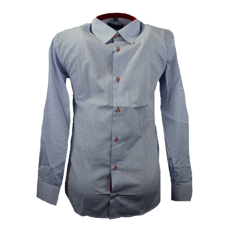 Camasa cu maneca lunga pentru baieti Jankes KSL-81C, Albastru, 158 cm