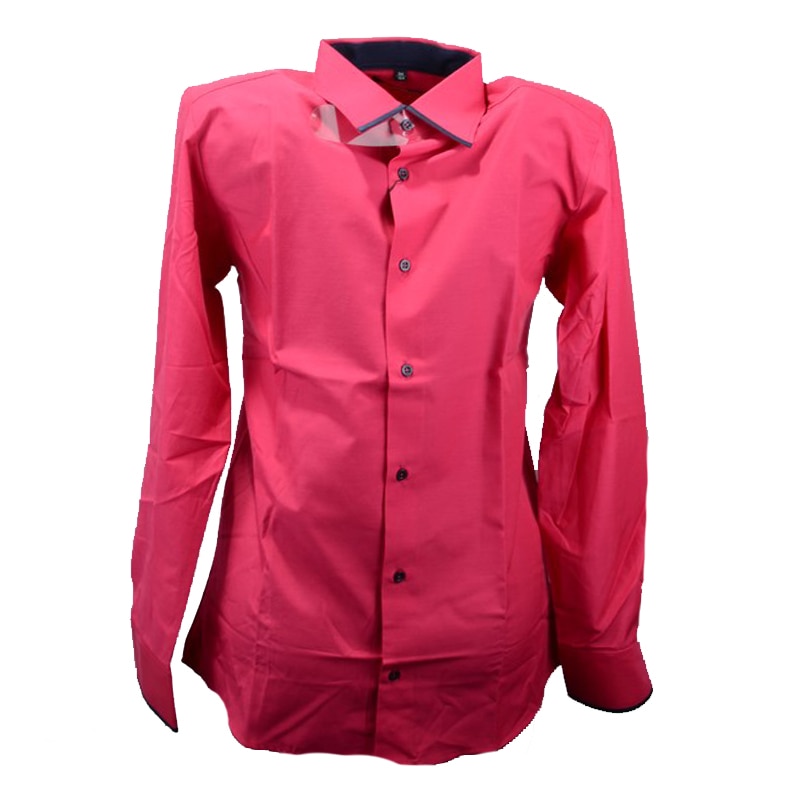 Camasa cu maneca lunga pentru baieti Jankes, Poliester, Fucsia