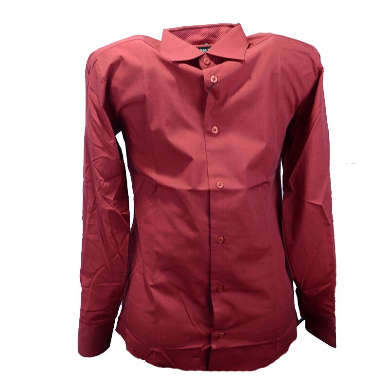 Camasa cu maneca lunga pentru baieti Jankes KSL-92, Rosu, 158 cm