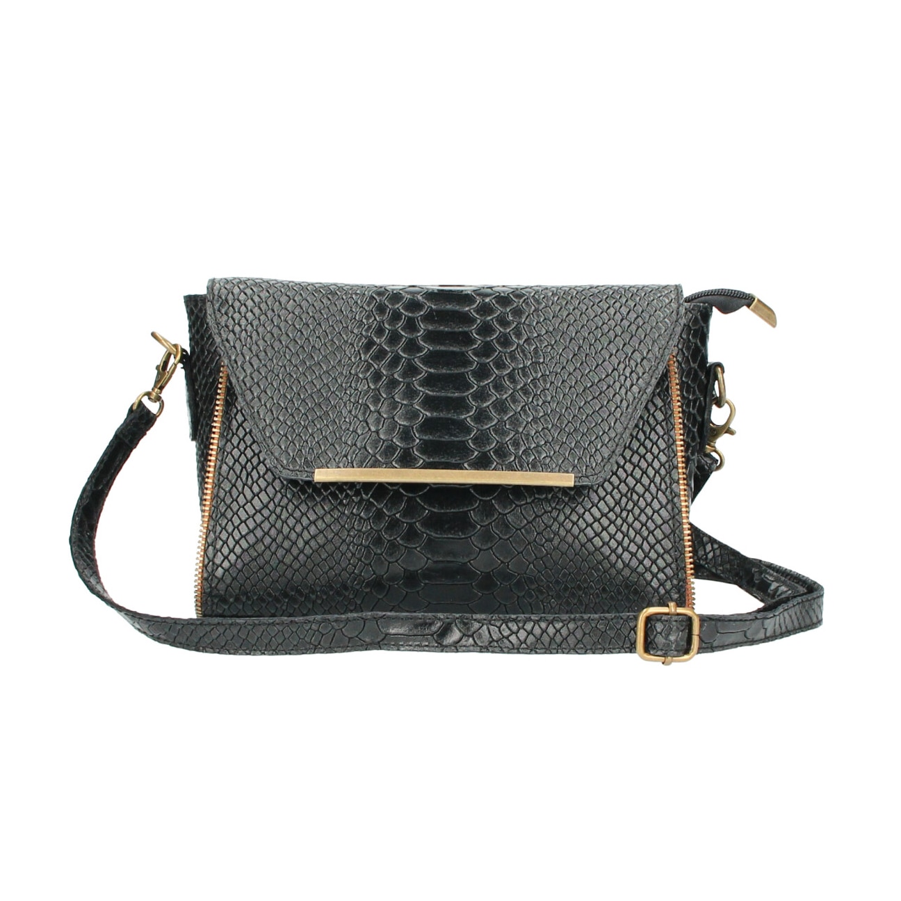 Geanta dama Delis GT696, piele naturala, negru