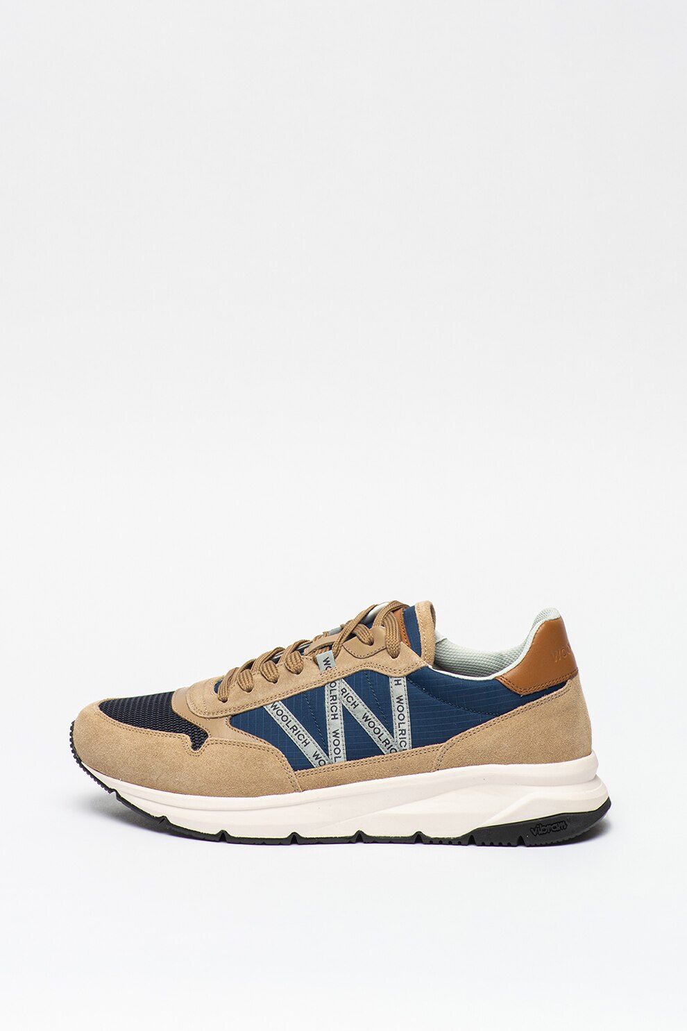 Woolrich, Pantofi sport cu insertii din piele si piele intoarsa