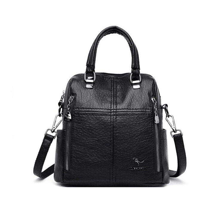 Geanta dama Sofia, Negru, 28 x 27 x 15 cm