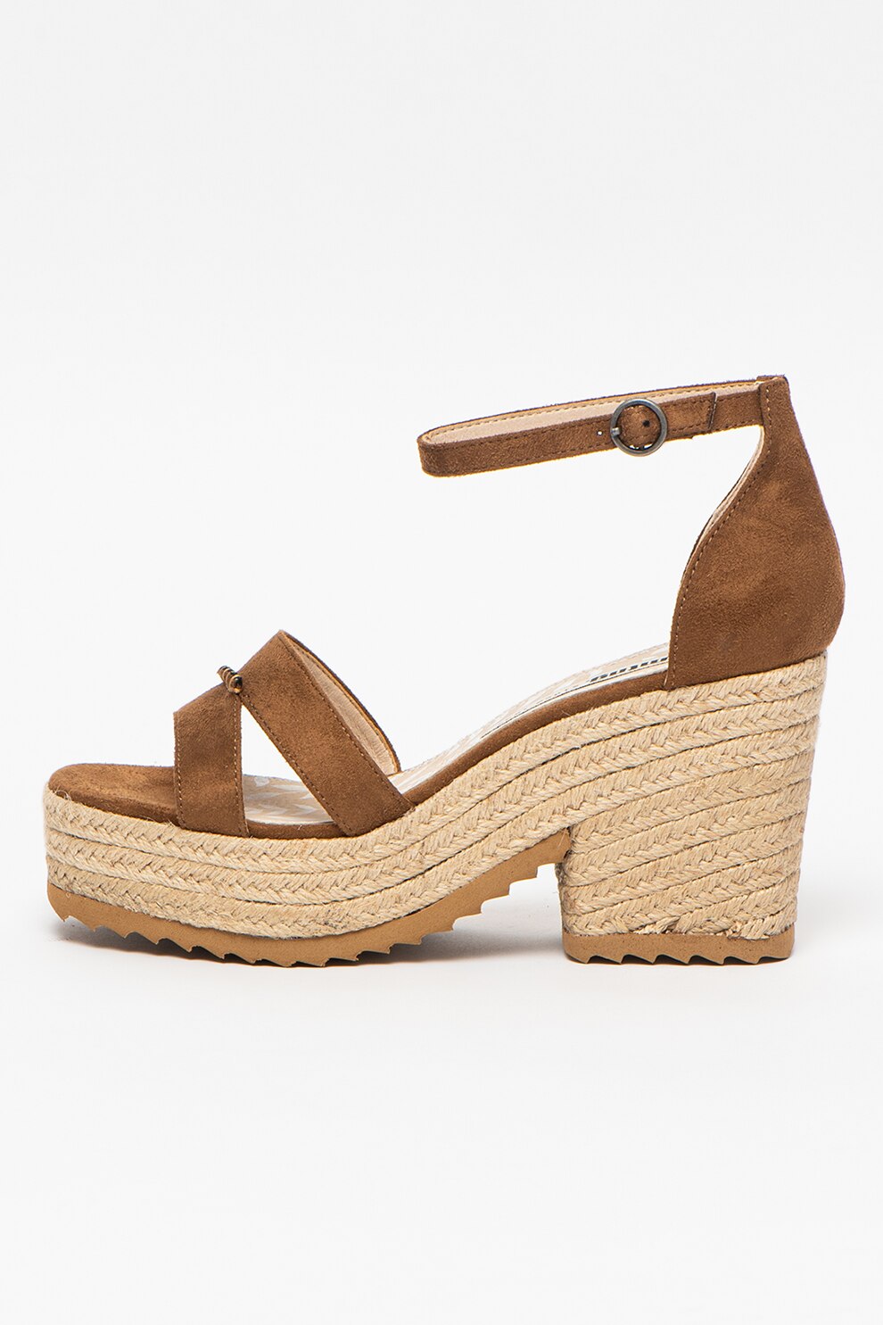 MTNG, Sandale tip espadrile cu toc masiv