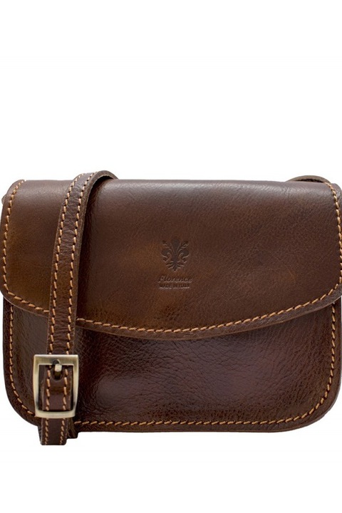 Geanta de umar din piele naturala, util land, maro, P130B