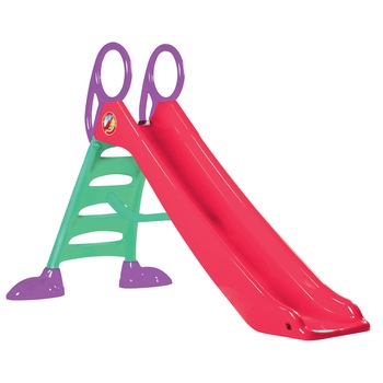 Tobogan mare pentru copii Dohany, Roz cu manere mov, 2085I Tobogan mare pentru copii Dohany, Roz cu manere mov, 2085I