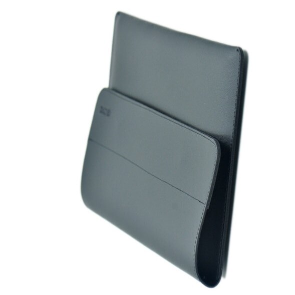 Husa laptop 13" din piele ecologica, Skilleather, compatibila cu MacBook Air si Dell XPS, neagra