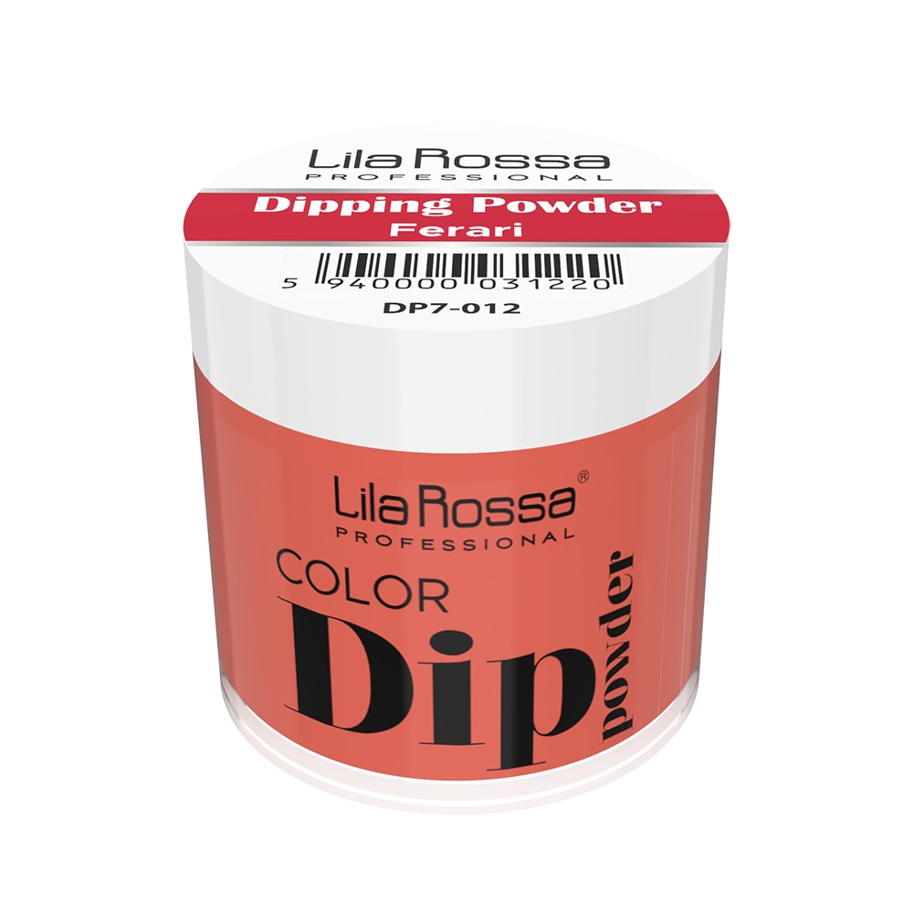 Pudra acrilica Dip Powder color, Lila Rossa, 7 g, 012 Ferrari
