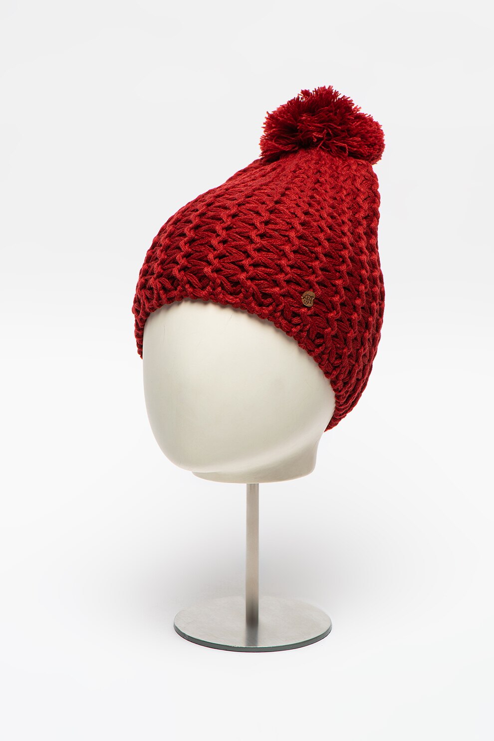 Heavy Tools, Caciula tricotata gros cu ciucure Primer, Rosu inchis