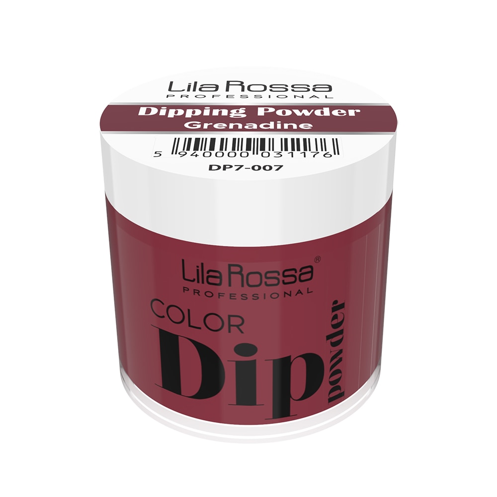 Pudra acrilica Dip Powder color, Lila Rossa, 7 g, 007 Grenadine