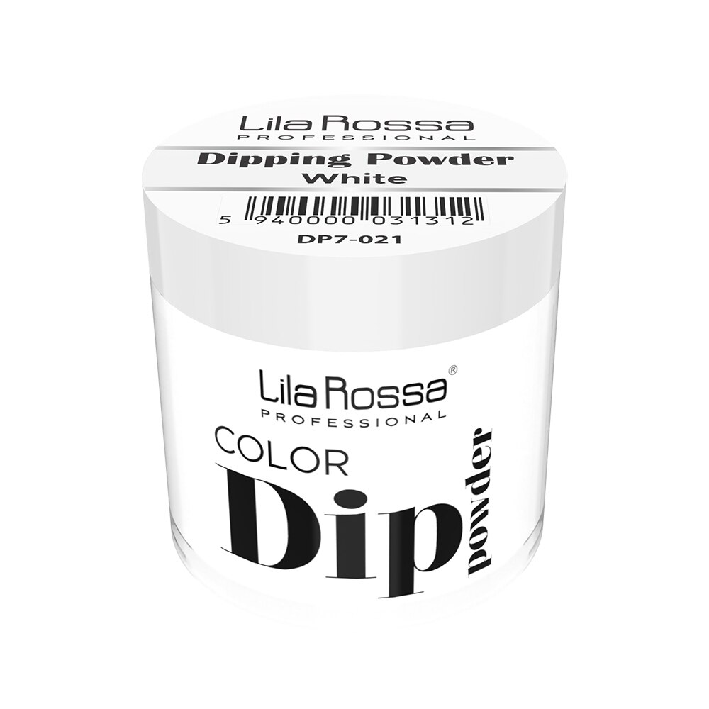 Pudra acrilica Dip Powder color, Lila Rossa, 7 g, 021 White