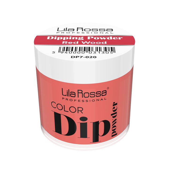 Pudra acrilica Dip Powder color, Lila Rossa, 7 g, 020 Red Wood