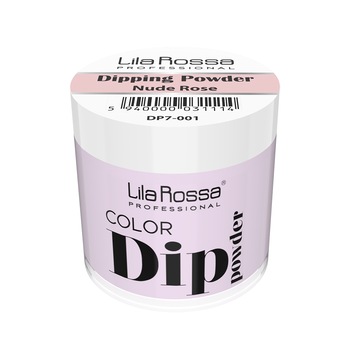 Pudra acrilica Dip Powder color, Lila Rossa, 7 g, 001 Nude Rose Pudra acrilica Dip Powder color, Lila Rossa, 7 g, 001 Nude Rose
