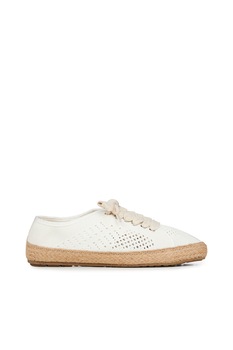 Emu, Espadrile cu sireturi si decupaje Agonis, Alb, 6, Alb Emu, Espadrile cu sireturi si decupaje Agonis, Alb, 6, Alb