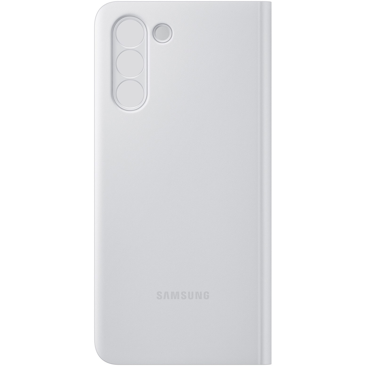 Husa de protectie Samsung Smart Clear View Cover pentru Galaxy S21, Light Gray