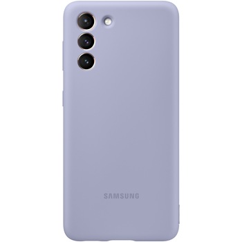 Husa de protectie Samsung Silicone Cover pentru Galaxy S21, Violet Husa de protectie Samsung Silicone Cover pentru Galaxy S21, Violet