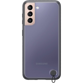 Husa de protectie Samsung Clear Protective Cover pentru Galaxy S21, Black Husa de protectie Samsung Clear Protective Cover pentru Galaxy S21, Black