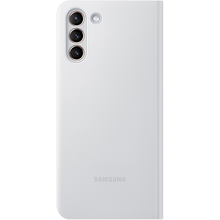 Husa de protectie Samsung Smart LED View Cover pentru Galaxy S21 Plus, Light Gray