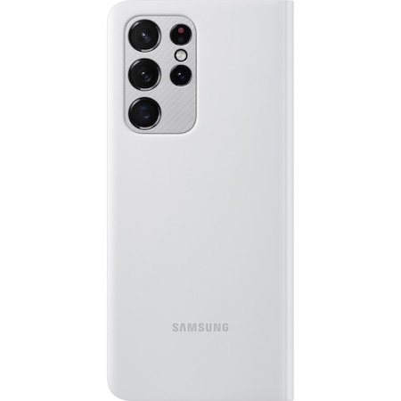 Husa de protectie Samsung Smart Clear View Cover pentru Galaxy S21 Ultra, Light Gray