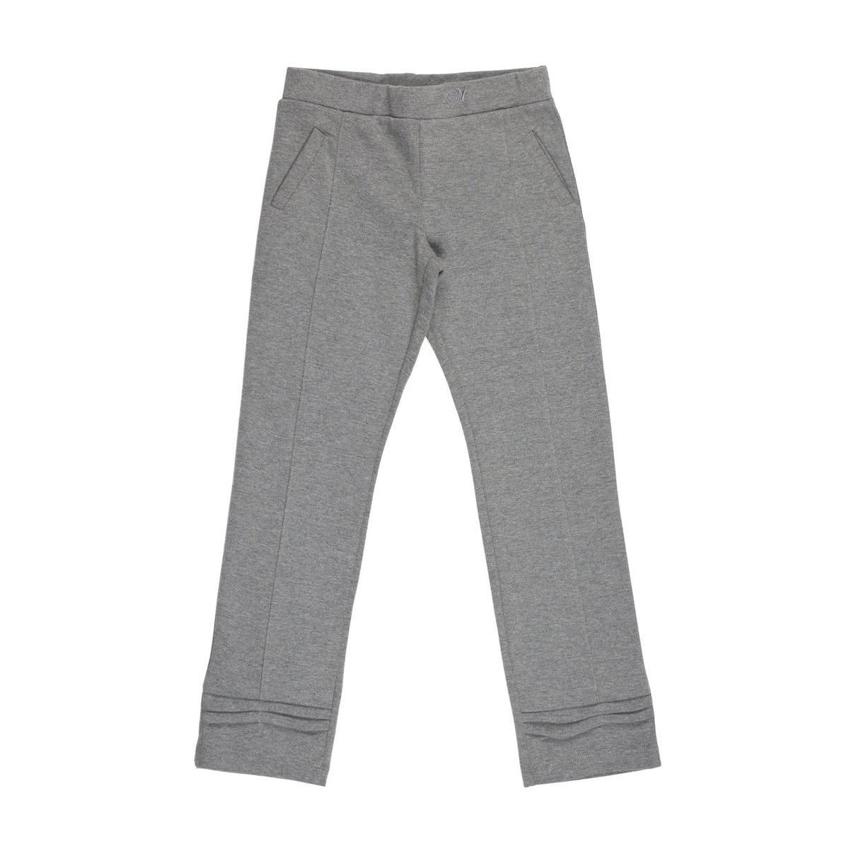 Pantaloni Mayoral, cu model stratii la baza si elastic in talie, gri, 6 ani