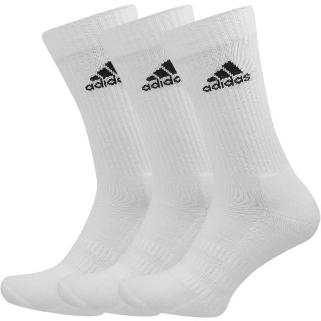 Set 3 perechi sosete Adidas Cushioned Crew, Alb