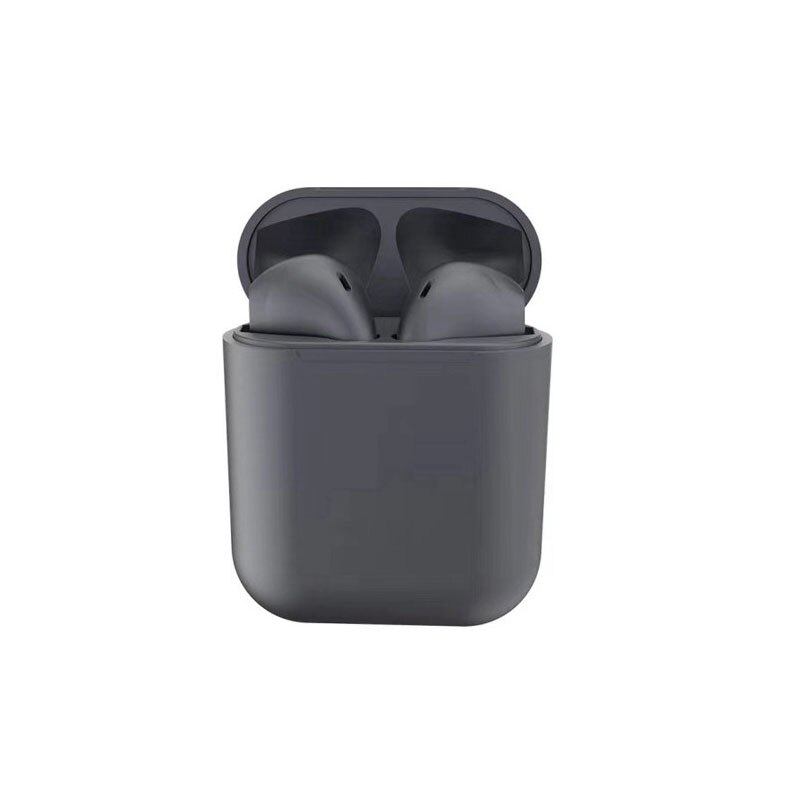 Casti Wi-Fi i12 model nou 2021, functie Bluetooth V5.0+, Profesionale, 3D sound, Touch Control, POP-UPS, IPX5, microfon, compatibile cu Bluetooth precum Iphone, Samsung, Huawei, LG, recunoastere automata dupa conectare, culoare Gri Metalizat