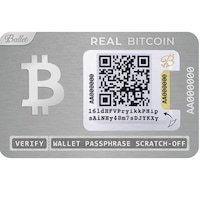 Portofel hardware Real Bitcoin, Ballet, Argintiu, cod QR