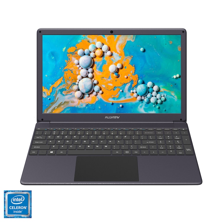 Laptop Allview Allbook J cu procesor Intel® Celeron™ J4125 pana la 2.70 GHz, 15.6", Full HD, 8GB, 256GB SSD, Intel® UHD Graphics 600, Ubuntu, Grey