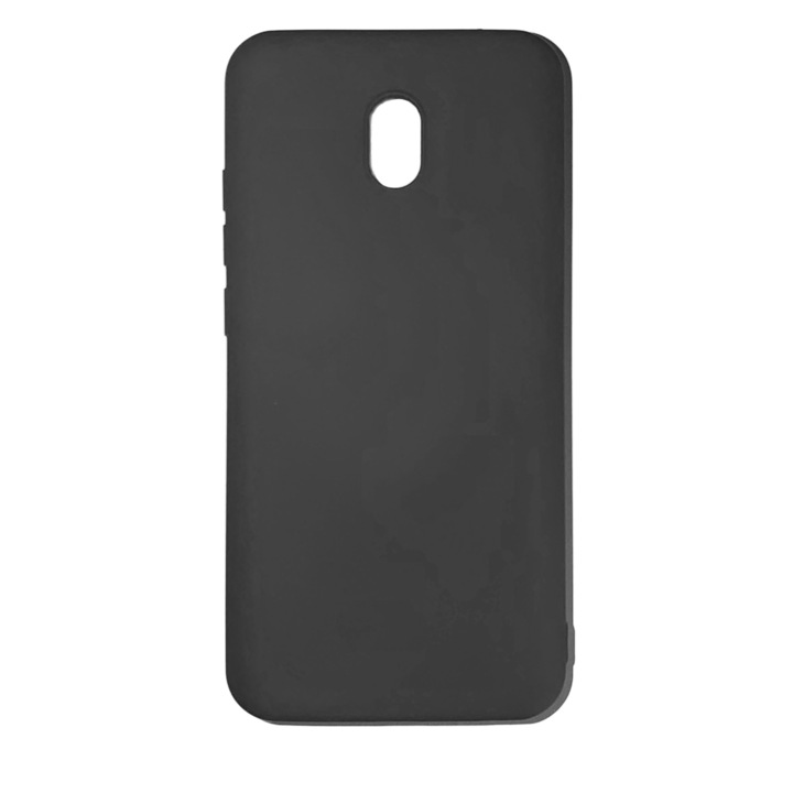 Xiaomi Redmi 8A, SILKASE, fekete színű, puha szilikonnal kompatibilis tok
