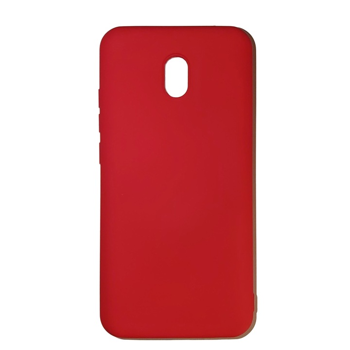 Кейс съвместим с Xiaomi Redmi 8A, SILKASE, червен цвят, мек силикон
