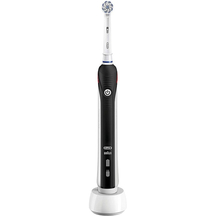 Periuta de dinti electrica Oral-B Power 2 Pro 2000S, Sensi Ultrathin, negru / alb, 1 cap de periuta de dinti