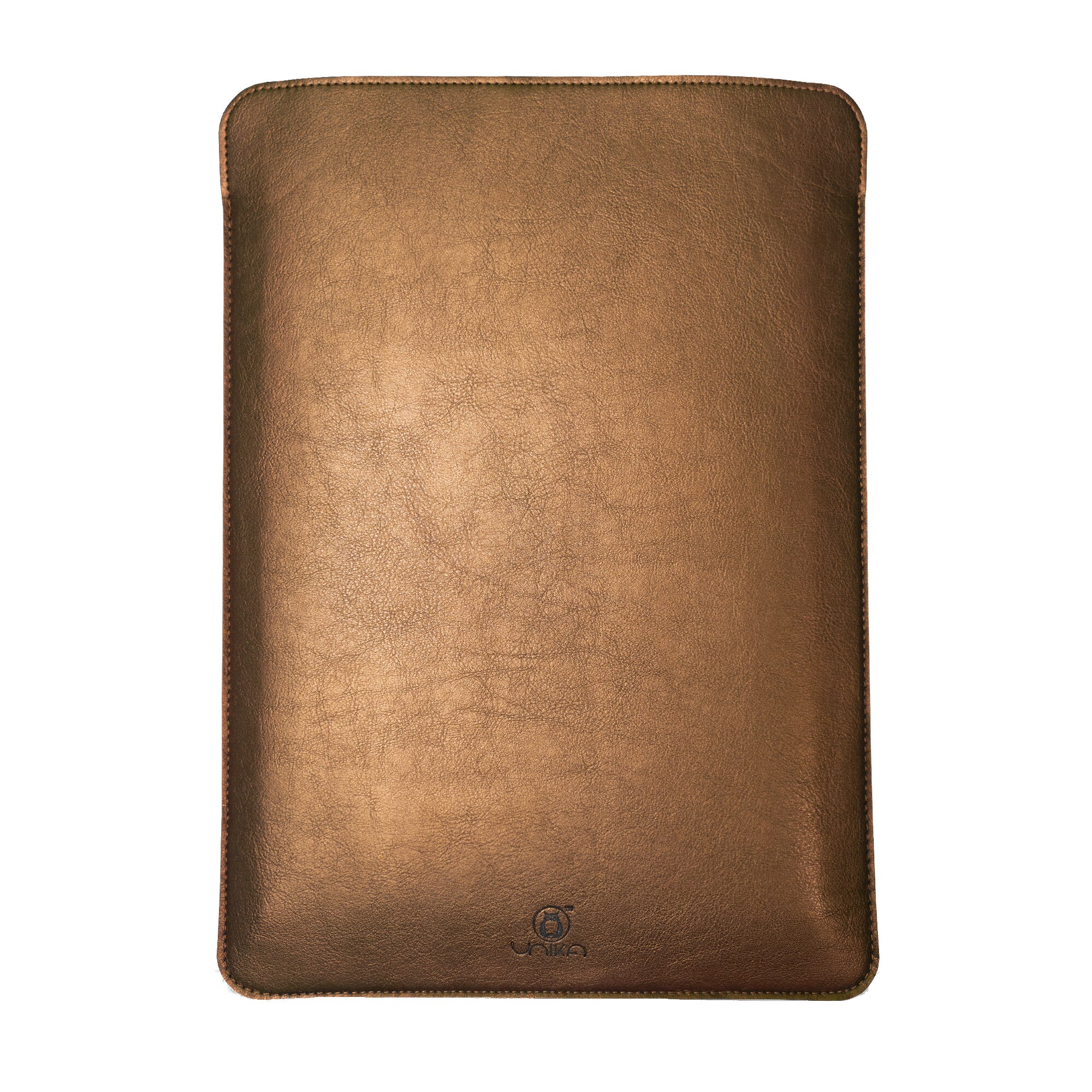 Husa laptop, MacBook PRO 15 inch, UNIKA, piele PU cu lana din fibre naturale, aramiu