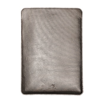 Husa laptop, MacBook PRO 13 inch, UNIKA, piele PU cu lana din fibre naturale, argintiu Husa laptop, MacBook PRO 13 inch, UNIKA, piele PU cu lana din fibre naturale, argintiu