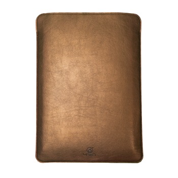 Husa laptop, MacBook PRO 13 inch, UNIKA, piele PU cu lana din fibre naturale, aramiu Husa laptop, MacBook PRO 13 inch, UNIKA, piele PU cu lana din fibre naturale, aramiu