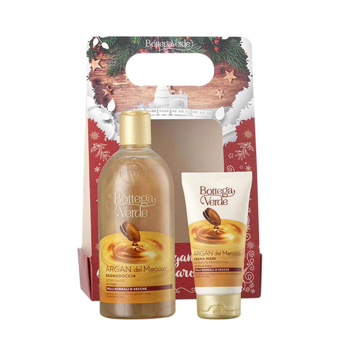 Set cadou femei, cu ulei de argan - Argan del Marocco, 400 ML, 75 ML, Bottega Verde