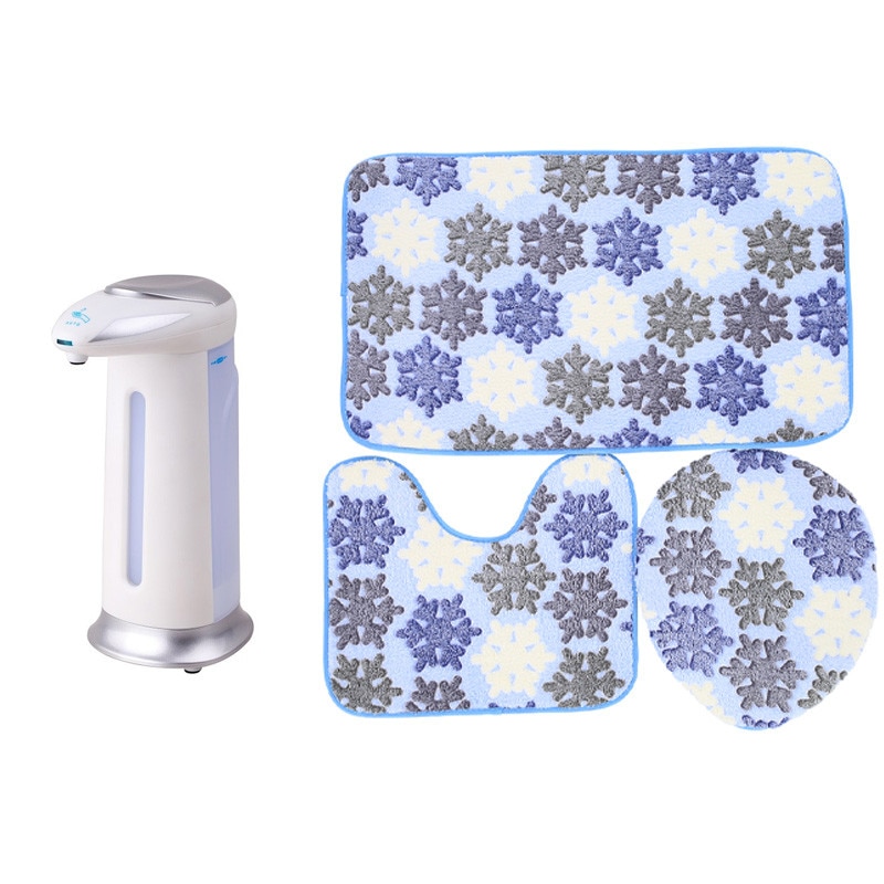 Set Dozator Senzor Automat Sapun Lichid 400 ml + 3 Covorase pentru Baie