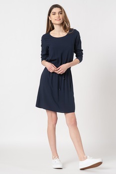 Only, Rochie evazata cu snur Nova, Bleumarin inchis, XL Only, Rochie evazata cu snur Nova, Bleumarin inchis, XL