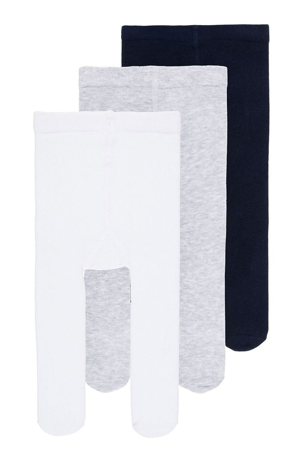 NAME IT, Set 3 perechi de dresuri, unisex, Bleumarin/Alb/Gri, Bleumarin/Alb/Gri deschis