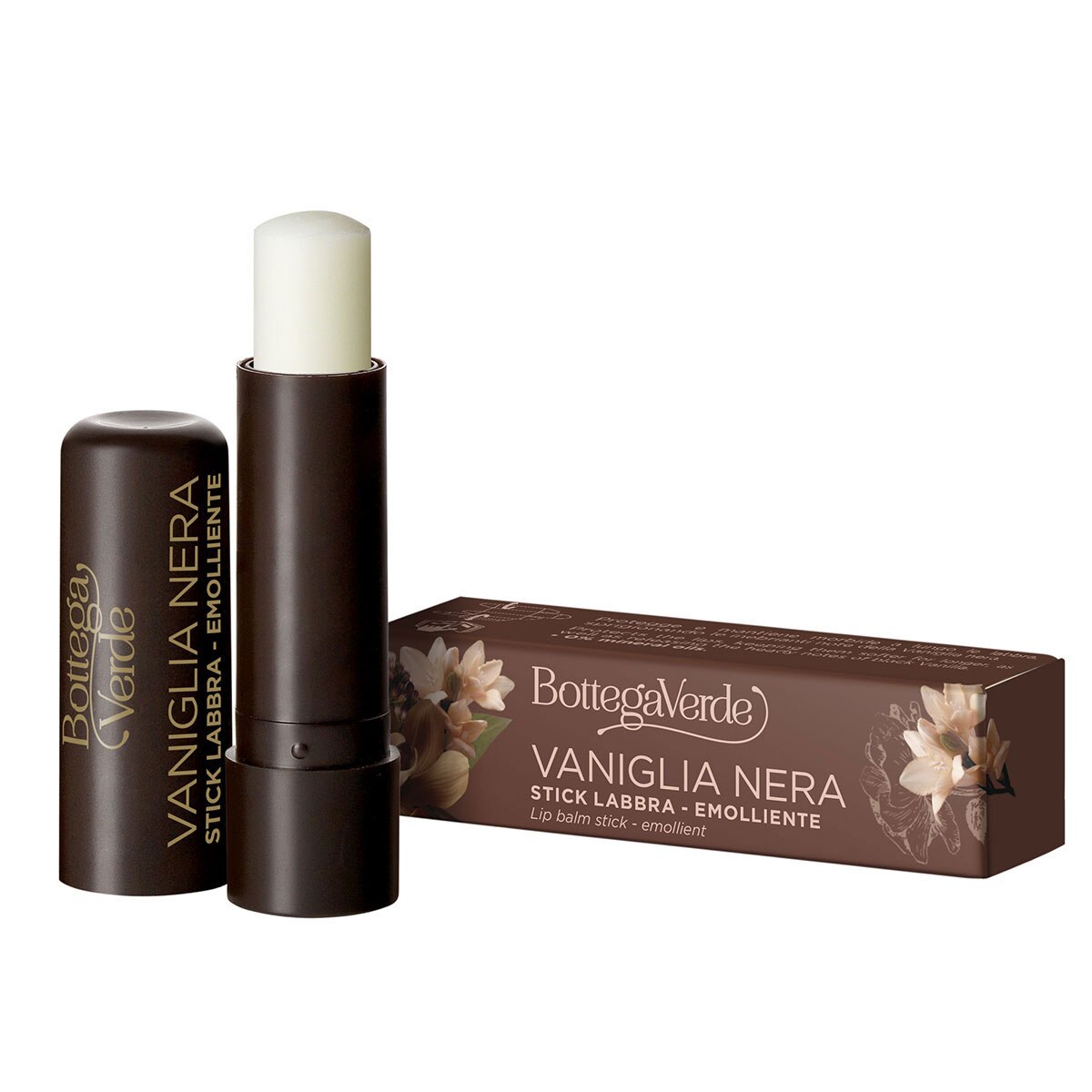 Balsam de buze, hidratant, cu extract de vanilie neagra, incolor - Vaniglia Nera, 5 ML, Bottega Verde