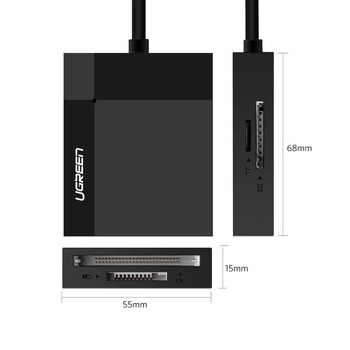 Card Reader 4 in 1, USB 3.0 SD / micro SD / CF / MS, Ugreen, Negru Card Reader 4 in 1, USB 3.0 SD / micro SD / CF / MS, Ugreen, Negru