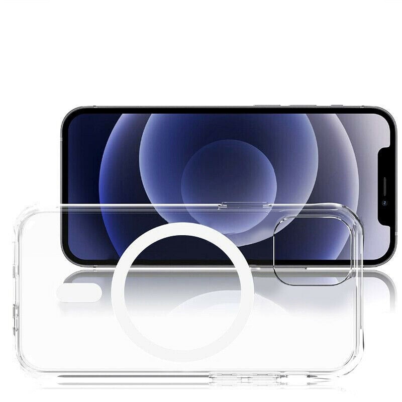 Husa de protectie PlanetPhone transparenta, slim, tip MagSafe compatibila cu iPhone 12/iPhone 12 Pro