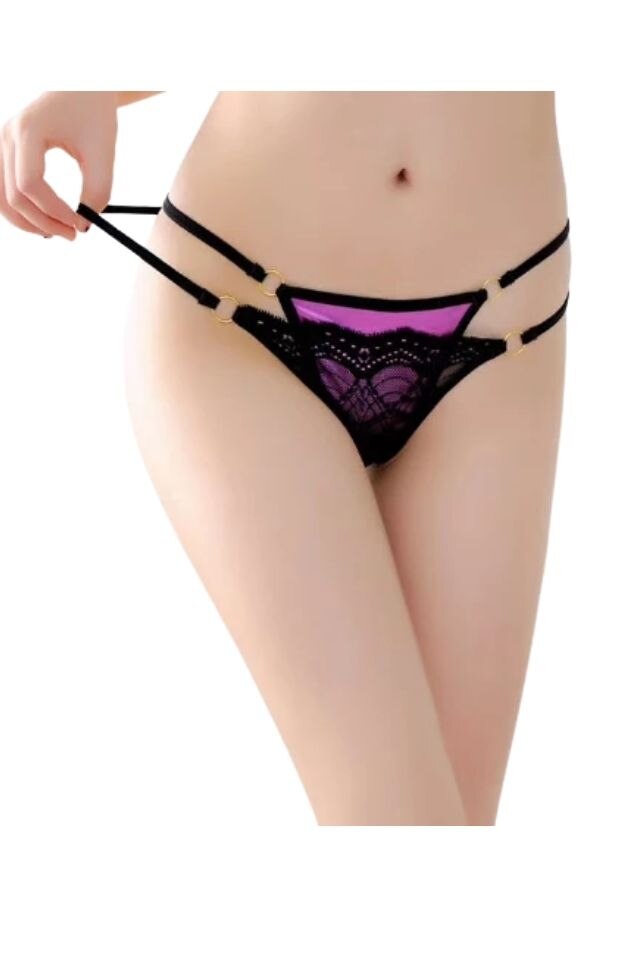 Chiloti dama, tanga, Satin, S-M INTL, dublat, Roz, S-M