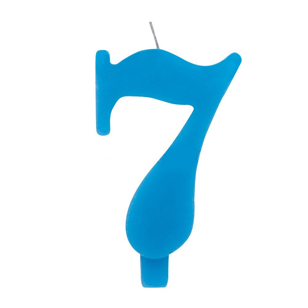 Lumanare aniversara pentru tort, Cifra 7, Albastru, Radar 50297, 1 buc